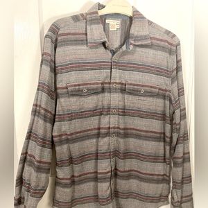 Carbon2Cobalt Gray Striped button down size Medium